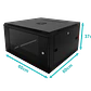 LINKMADE 60CM-FONDO 6U GABINETE RACK PARED NEGRO - Miniatura 4