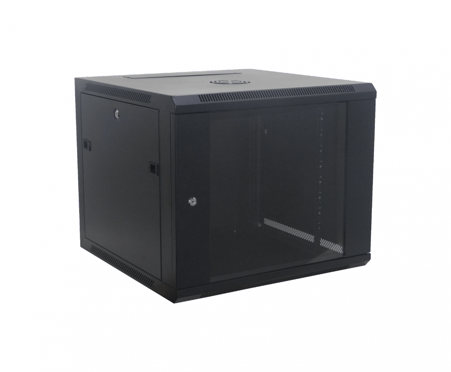 Gabinete Rack de Pared LINKMADE 9U, Fondo 60cm, Negro, Incluye M6-2U 5