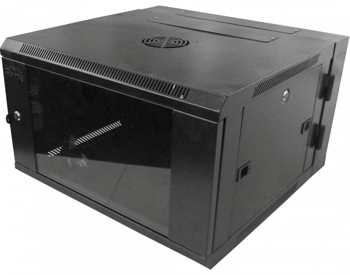 Gabinete Rack Mural LINKMADE RKD06-6L - 6U, Doble Bisagra, 60cm Fondo 3