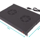 Panel Ventilado LINKMADE RAT-1L 1U Negro 2 Ventiladores con Switch Encendido 220VAC - Miniatura 1