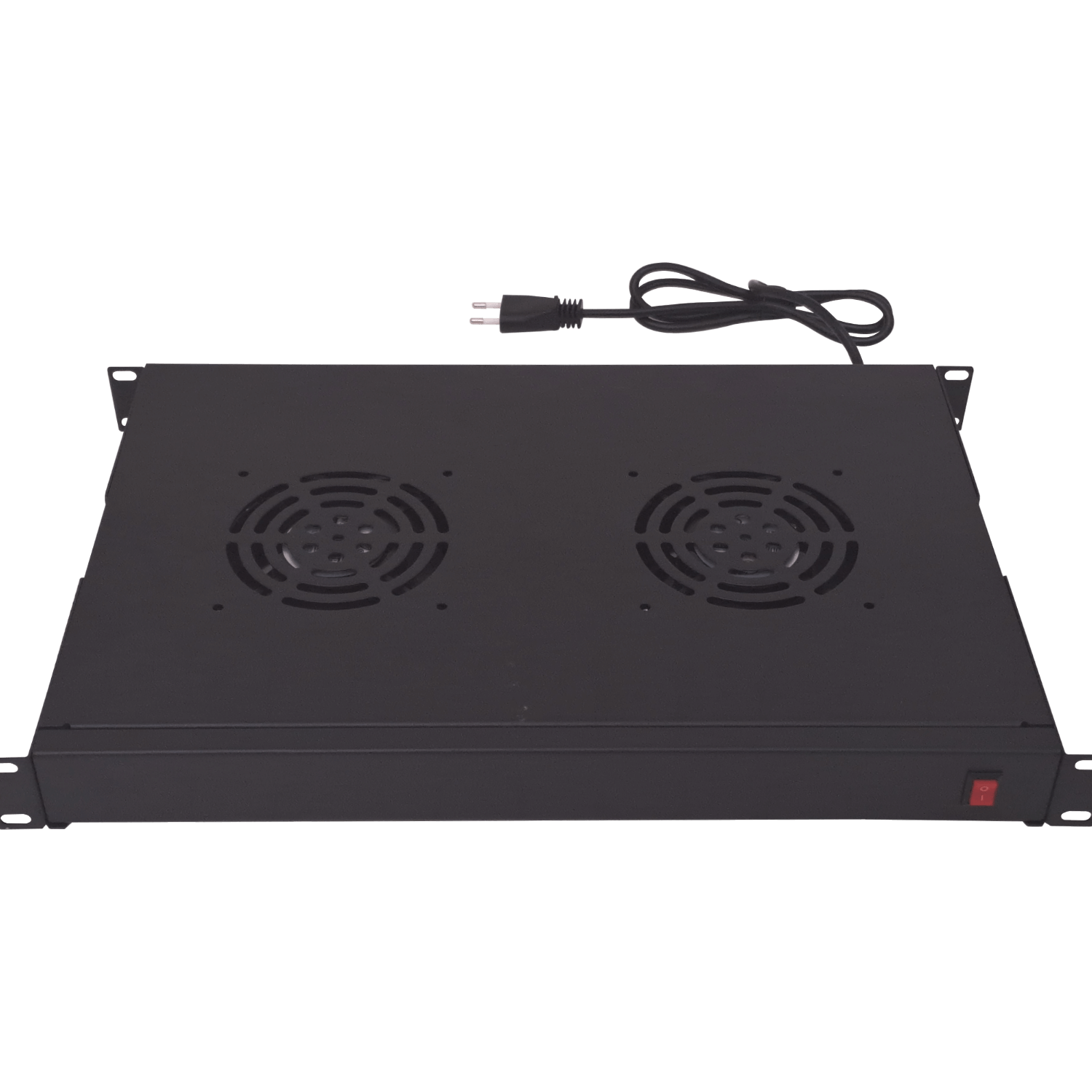Panel Ventilado LINKMADE RAT-1L 1U Negro 2 Ventiladores con Switch Encendido 220VAC 2