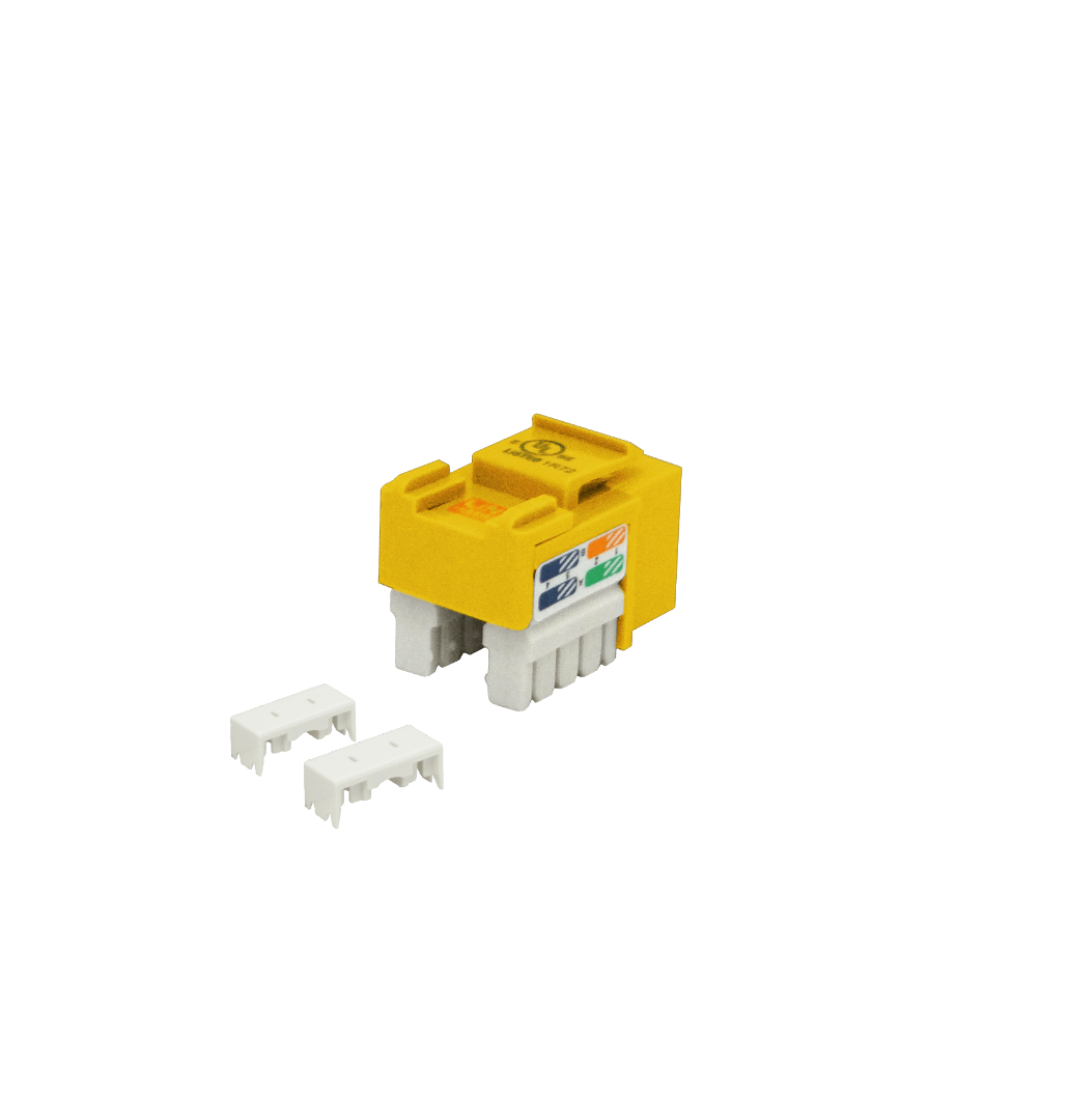 Keystone Punchable LINKMADE KP5ML Cat5E Amarillo U UTP RJ45 Conector Hembra 4