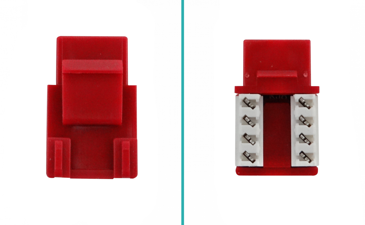 LINKMADE Rojo Cat5E U/UTP Punchable Keystone Conector Hembra RJ45 4