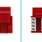 LINKMADE Rojo Cat5E U/UTP Punchable Keystone Conector Hembra RJ45 - Miniatura 4