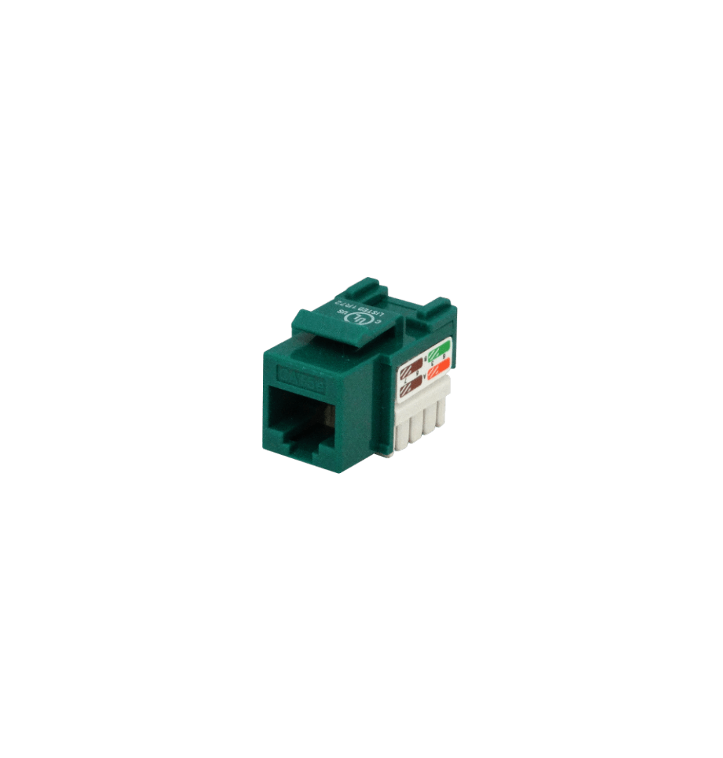 LINKMADE Verde Cat5E U/UTP Punchable Keystone Conector Hembra RJ45 1