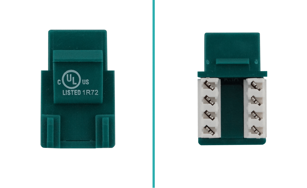 LINKMADE Verde Cat5E U/UTP Punchable Keystone Conector Hembra RJ45 5