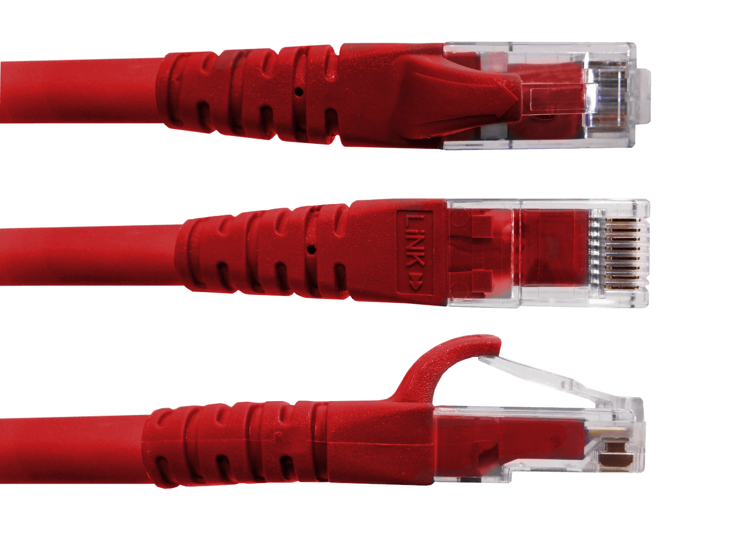 Cable Patch Cruzado LINKMADE Cat6 2mt Rojo U/UTP CrossOver 568A/568B 3