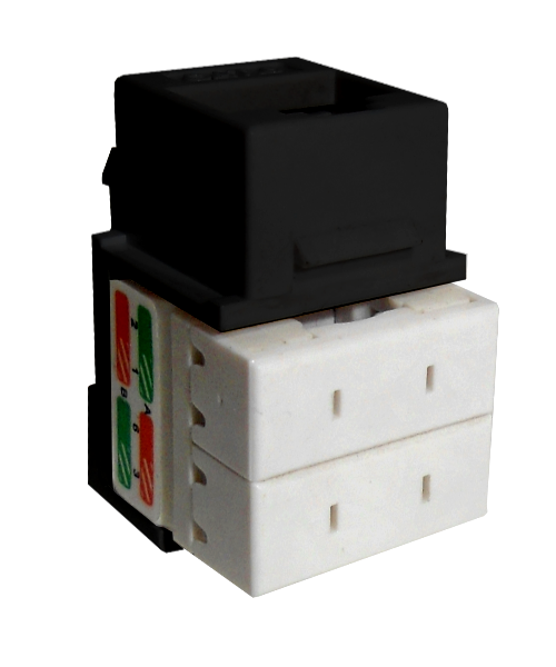 Keystone LINKMADE KP6NL Negro Cat6 U UTP Punchable RJ45 Conector Hembra 1