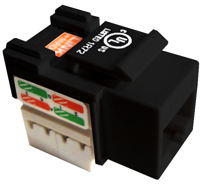 Keystone LINKMADE KP6NL Negro Cat6 U UTP Punchable RJ45 Conector Hembra 2