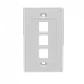 LINKMADE Blanco 3-Keystone Vertical Faceplate 70x114mm - Miniatura 1