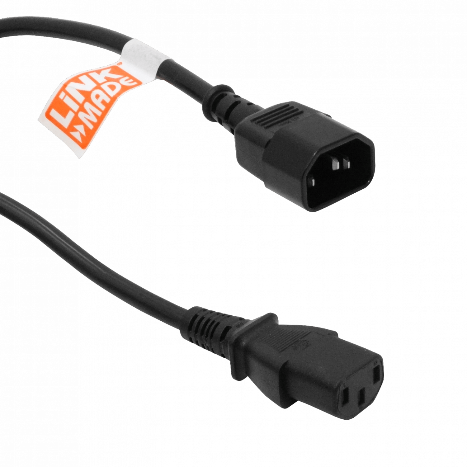 Cable de Poder 5m LINKMADE Macho-Hembra C13/C14 Negro 6A 3x1.0mm2 1
