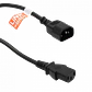 Cable de Poder 5m LINKMADE Macho-Hembra C13/C14 Negro 6A 3x1.0mm2 - Miniatura 1