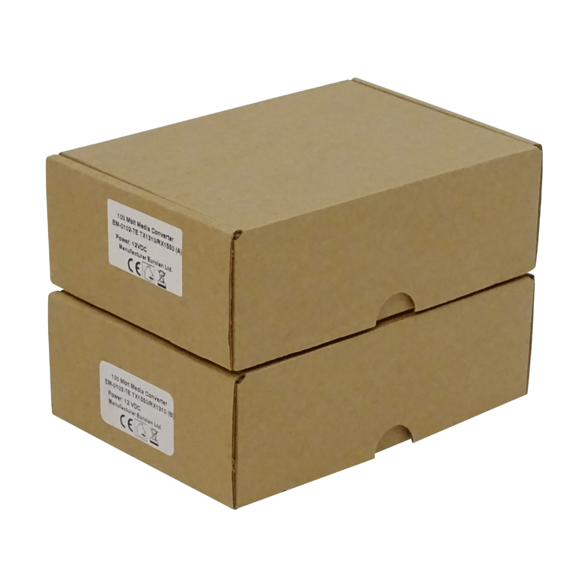 Kit de Conversores de Medios WDM para Fibra Monomodo SC 1310/1550nm 20km 100Mbps - EM-0102-TE 1