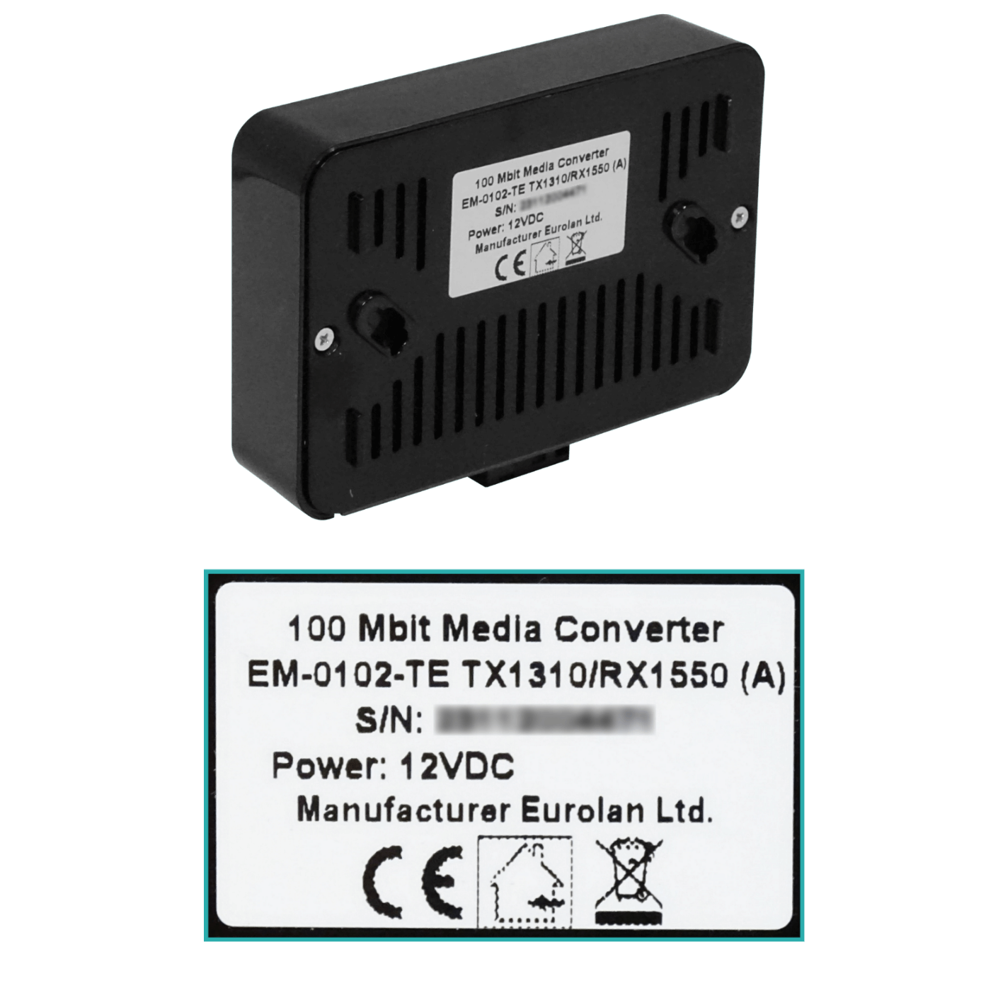 Kit de Conversores de Medios WDM para Fibra Monomodo SC 1310/1550nm 20km 100Mbps - EM-0102-TE 2