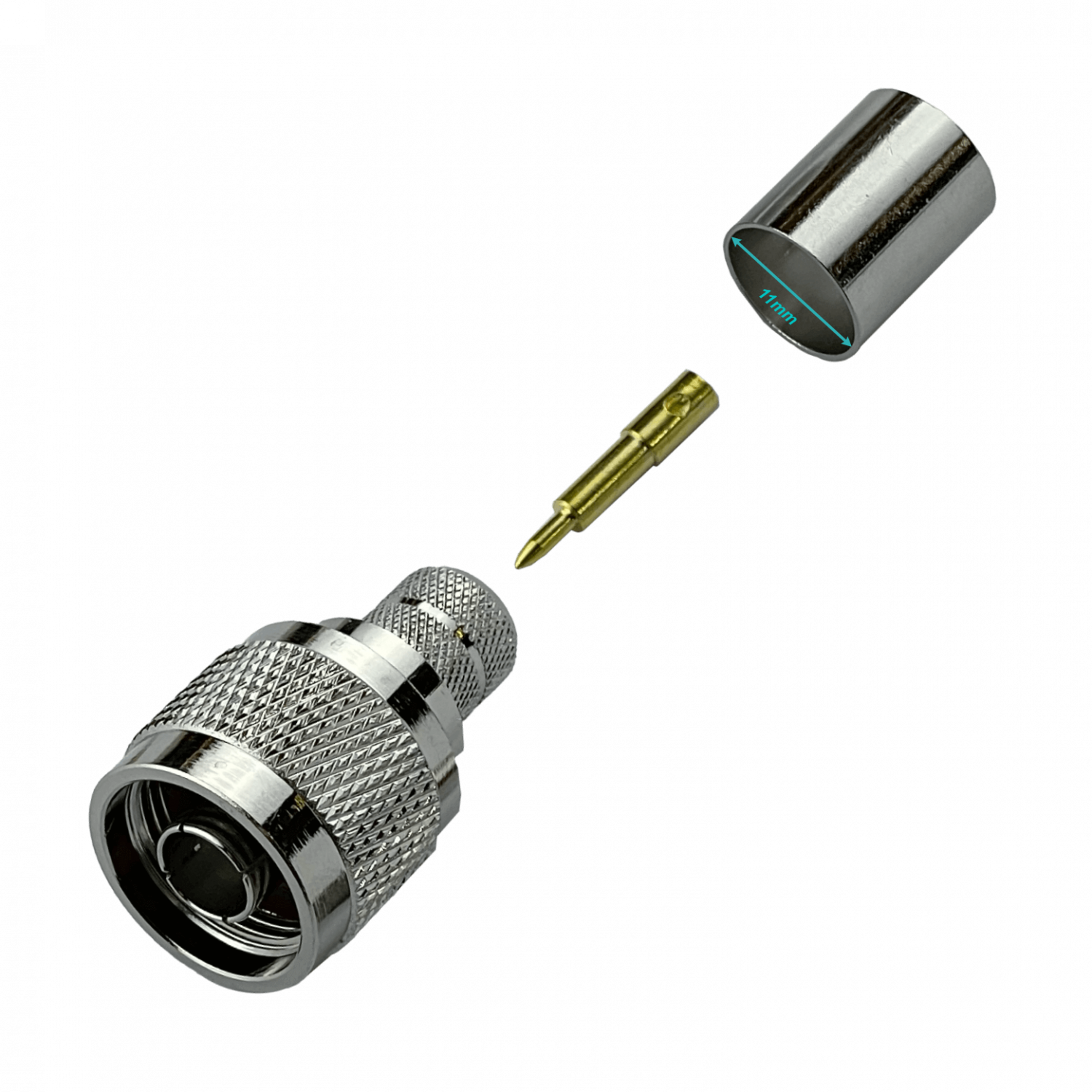Conector N Macho NM4C para CA400/LMR400, crimpeable 1