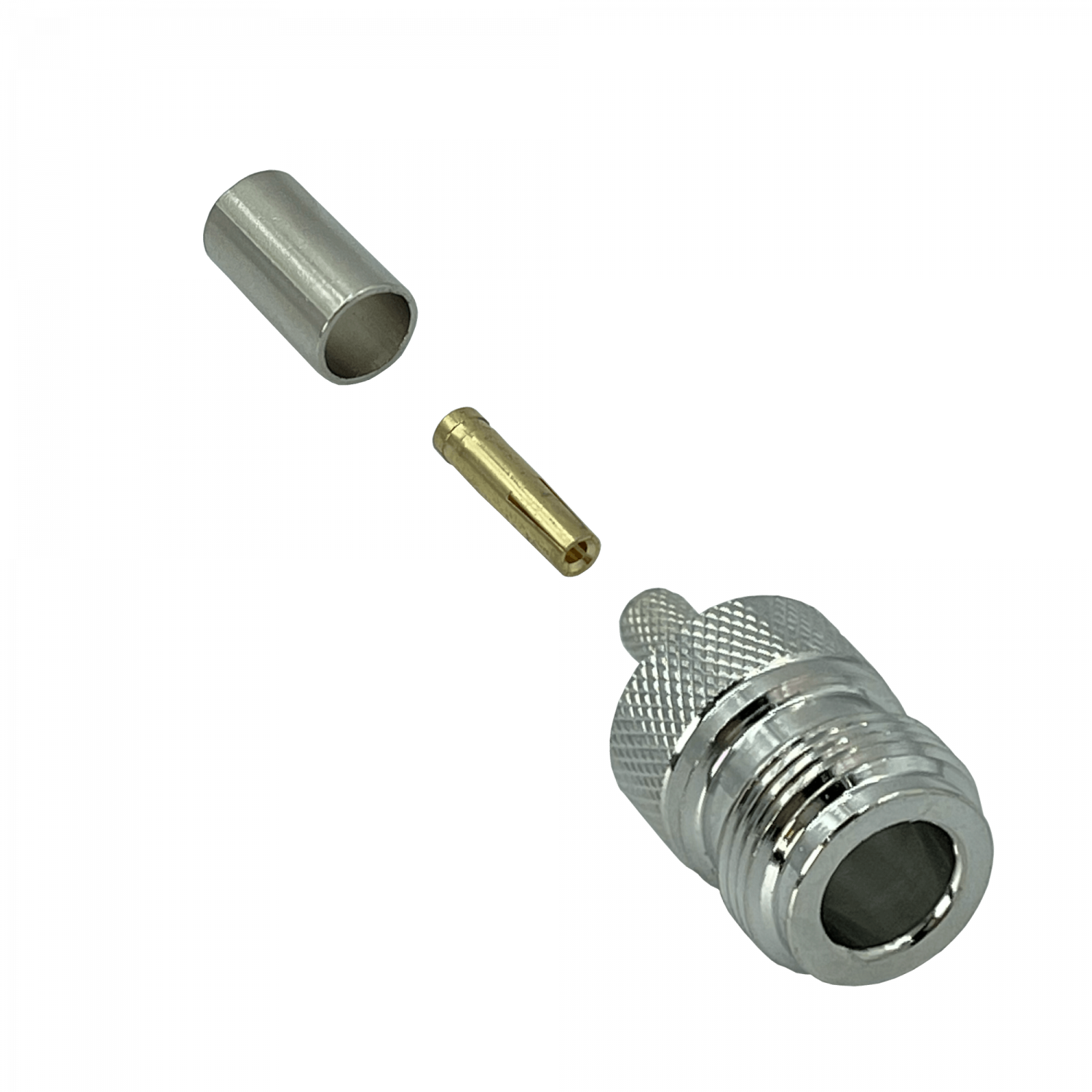 N-Hembra LMR195 RG58 Conector Crimpeable Coaxial 1