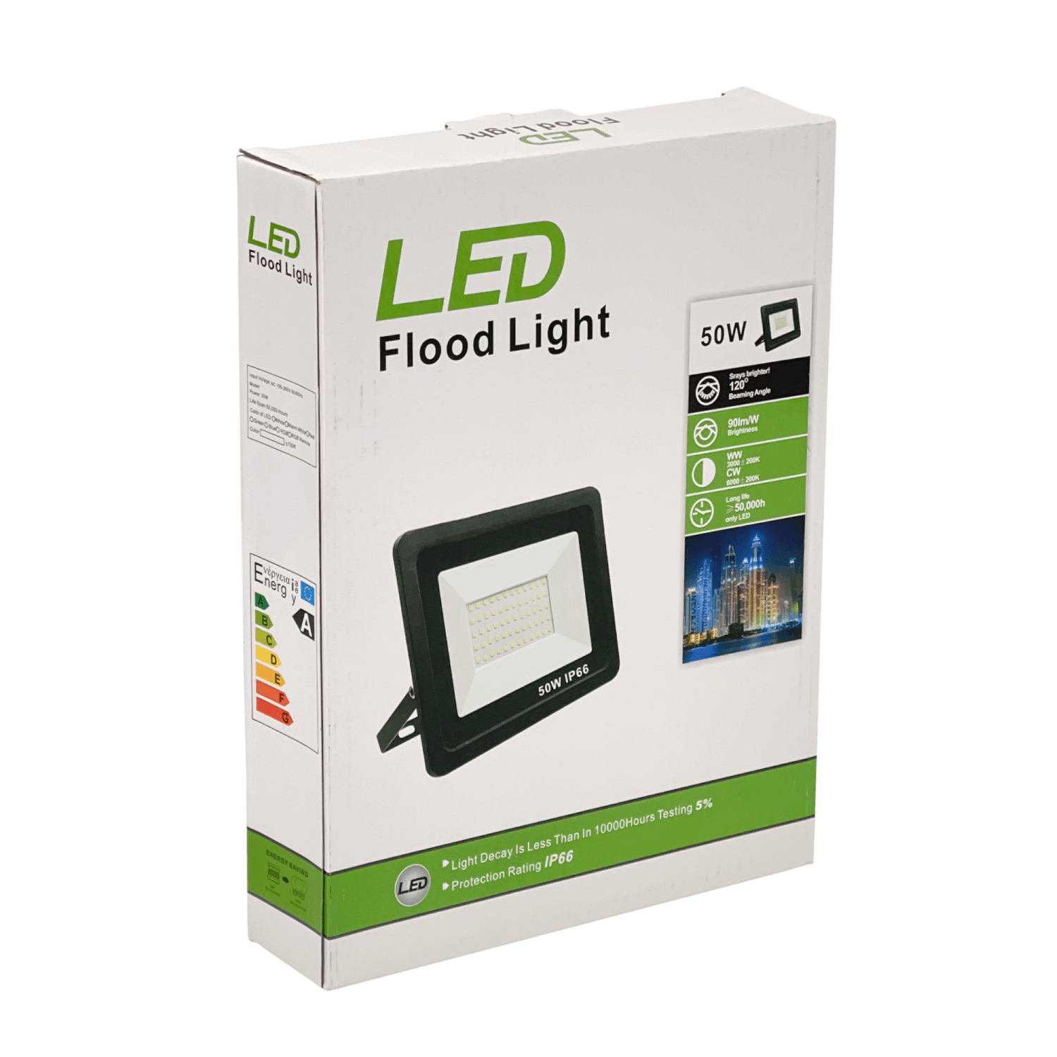 Lámpara LED Exterior, 50W, 900lm, 120°, 165-265V AC, IP66 2