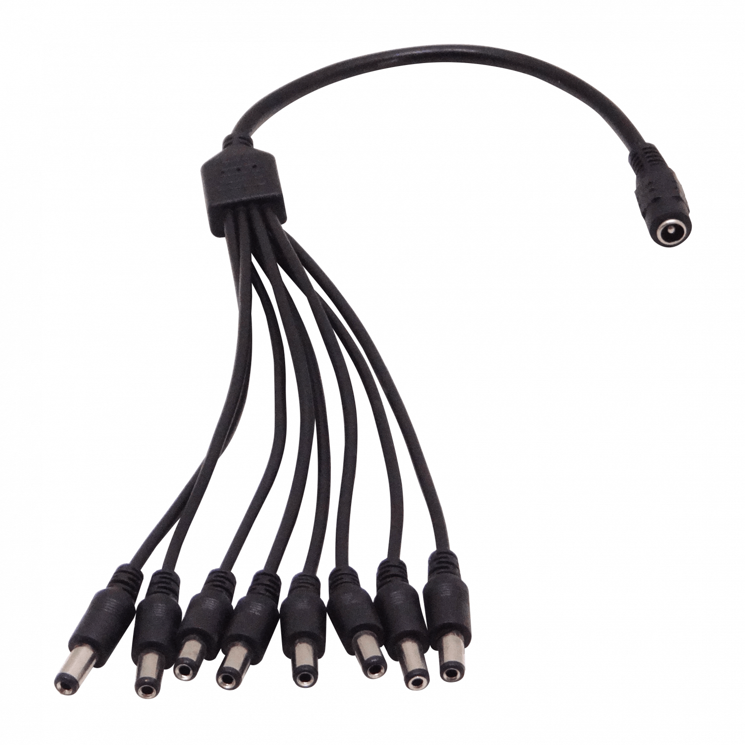 Splitter 1-DC-H a 8-DC-M, Adaptador 5.5x2.1mm, Cable 9+10cm 1