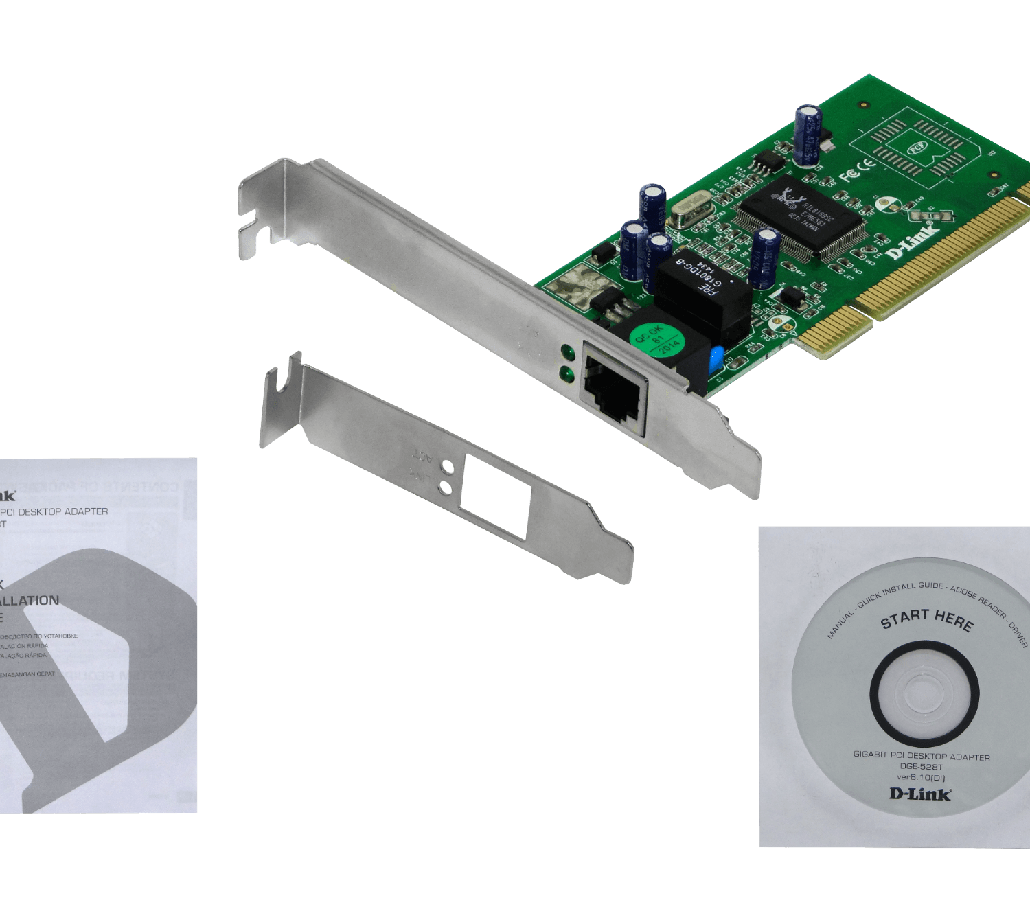 Tarjeta de Red RJ45 D-LINK PCI 10/100/1000 Base-T, PCI-Bus 32-bits 4