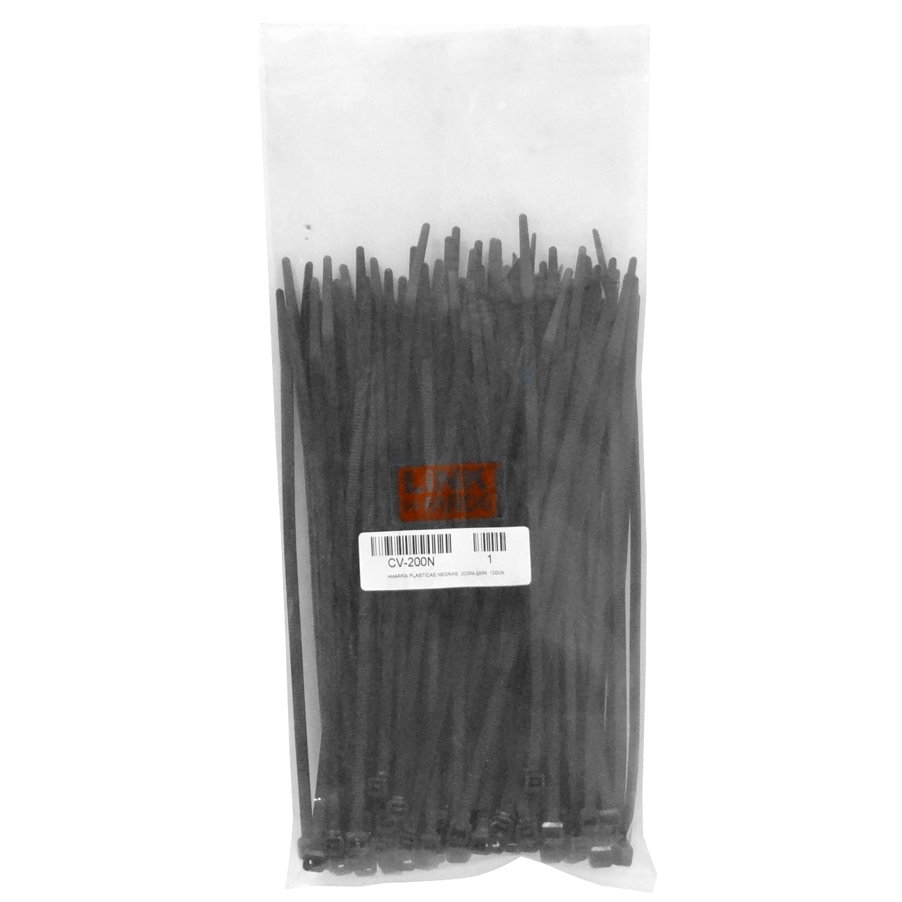 Amarras Plásticas LINKMADE 203x4.6mm Negras - Pack de 100 Unidades 1