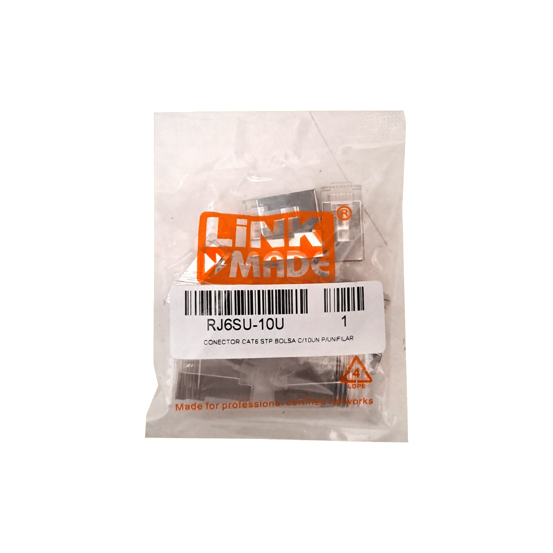 LINKMADE 10-unids p/Unifilar Cat6 FTP STP Conector RJ45 Metalico 2
