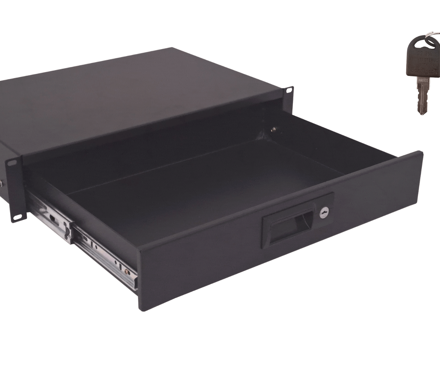Cajon con Llave LINKMADE RAC-2U 2U Negro Profundidad 30cm Altura 2RU< 2