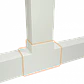 Derivación Tee LINKCHIP 60x40mm CCA-6040-TE, Blanca, para Canaleta QN6W - Miniatura 1
