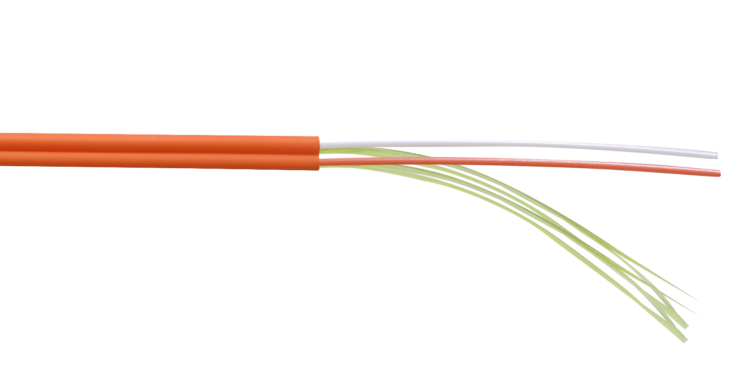 Cable de Fibra Óptica OM1 Zipcord 2,8x5,7mm LSZH 1-mt Duplex Multimodo 62.5/125um - CF1Z2 1