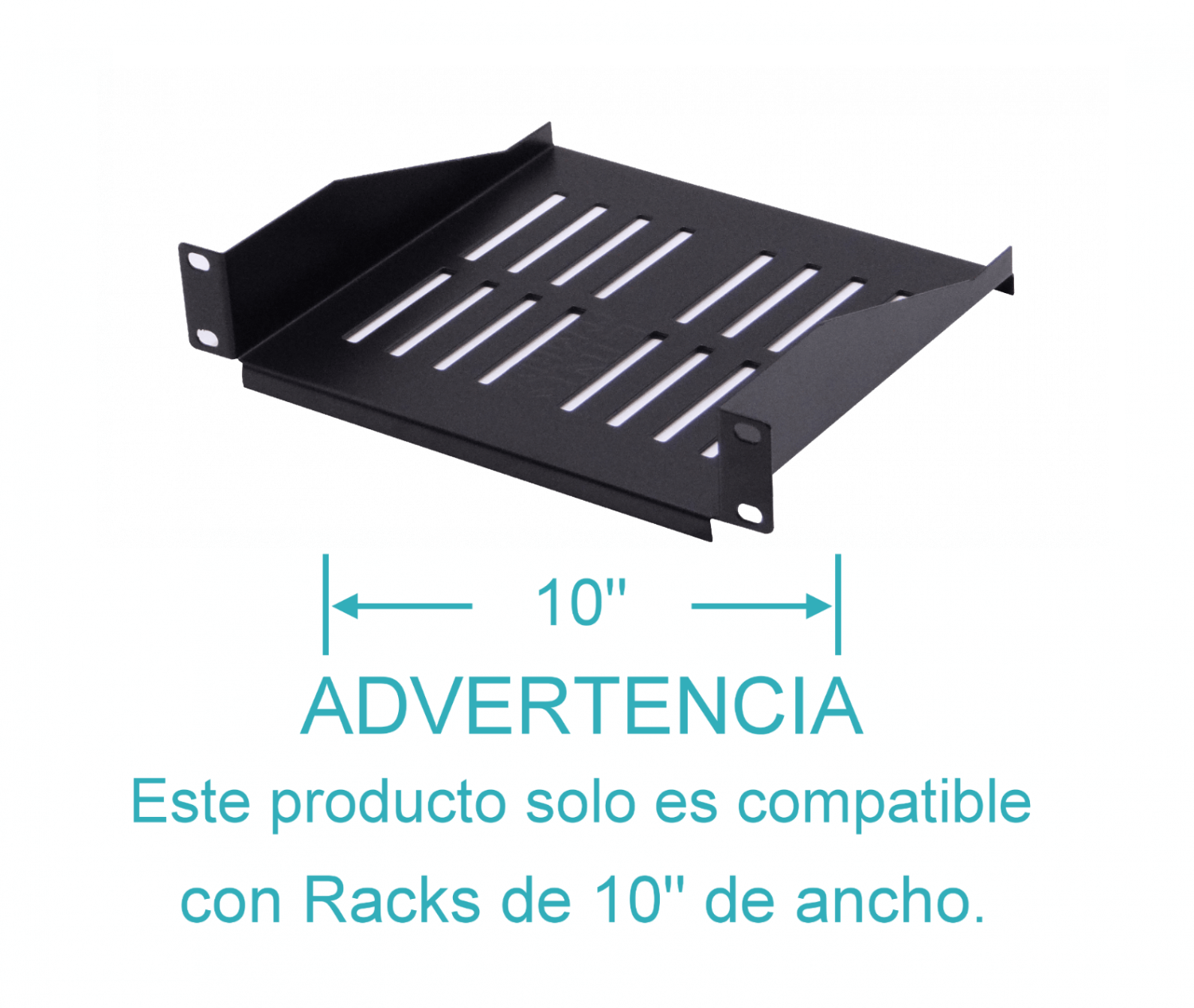 Bandeja Ventilada LINKMADE RB101-2L 1U 10 Pulgadas x 20cm Fondo Acero 1.2mm Angosta 2