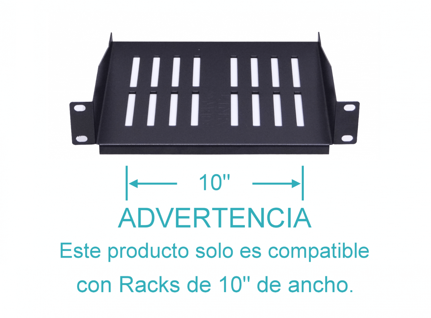 Bandeja Ventilada LINKMADE RB101-2L 1U 10 Pulgadas x 20cm Fondo Acero 1.2mm Angosta 3