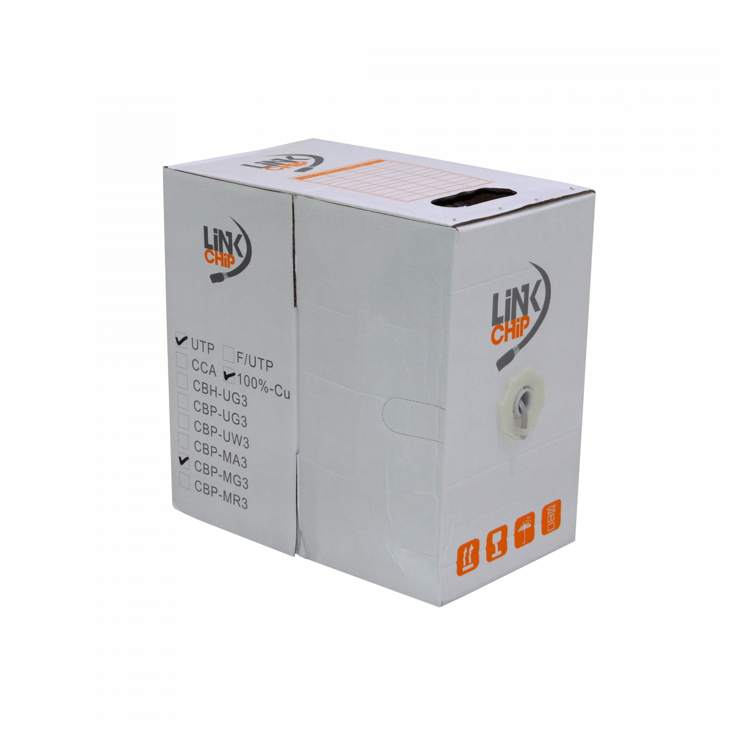 Caja Cable UTP LINKCHIP Cat5e Gris Interior AWG24 Multifilar 305mt Cobre 1