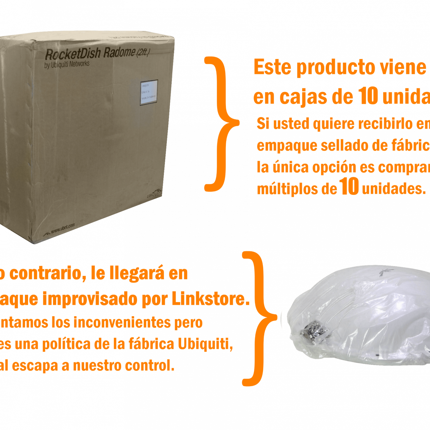 Cubierta Domo Radome de 2 Pies (600mm) para RD-2G24, RD-5G30 y RD-3G26, Ubiquiti RAD-2RD 5