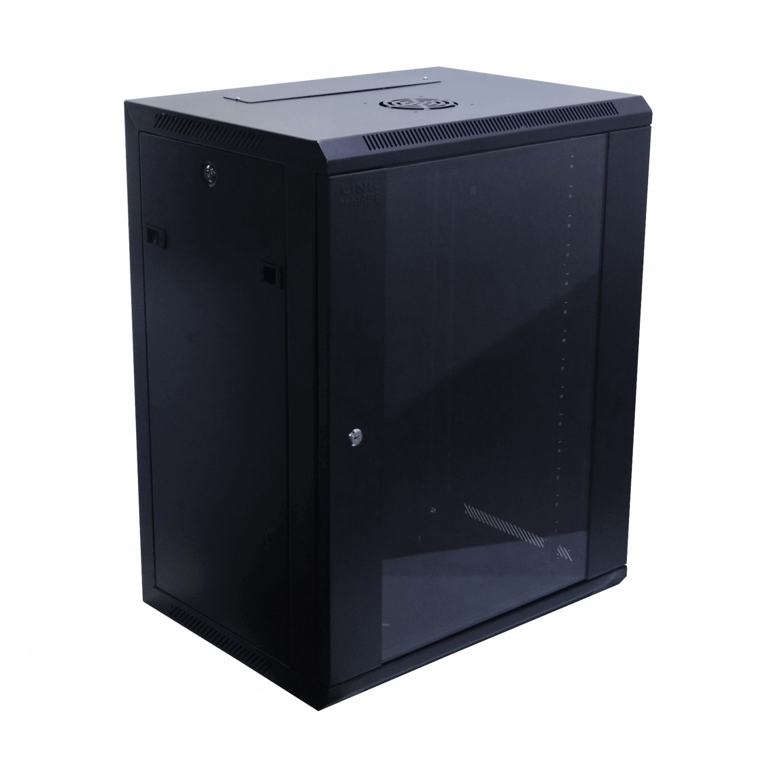 Gabinete Pared LINKMADE RK15-4L 15U Fondo 45cm Negro Incluye 2U 2