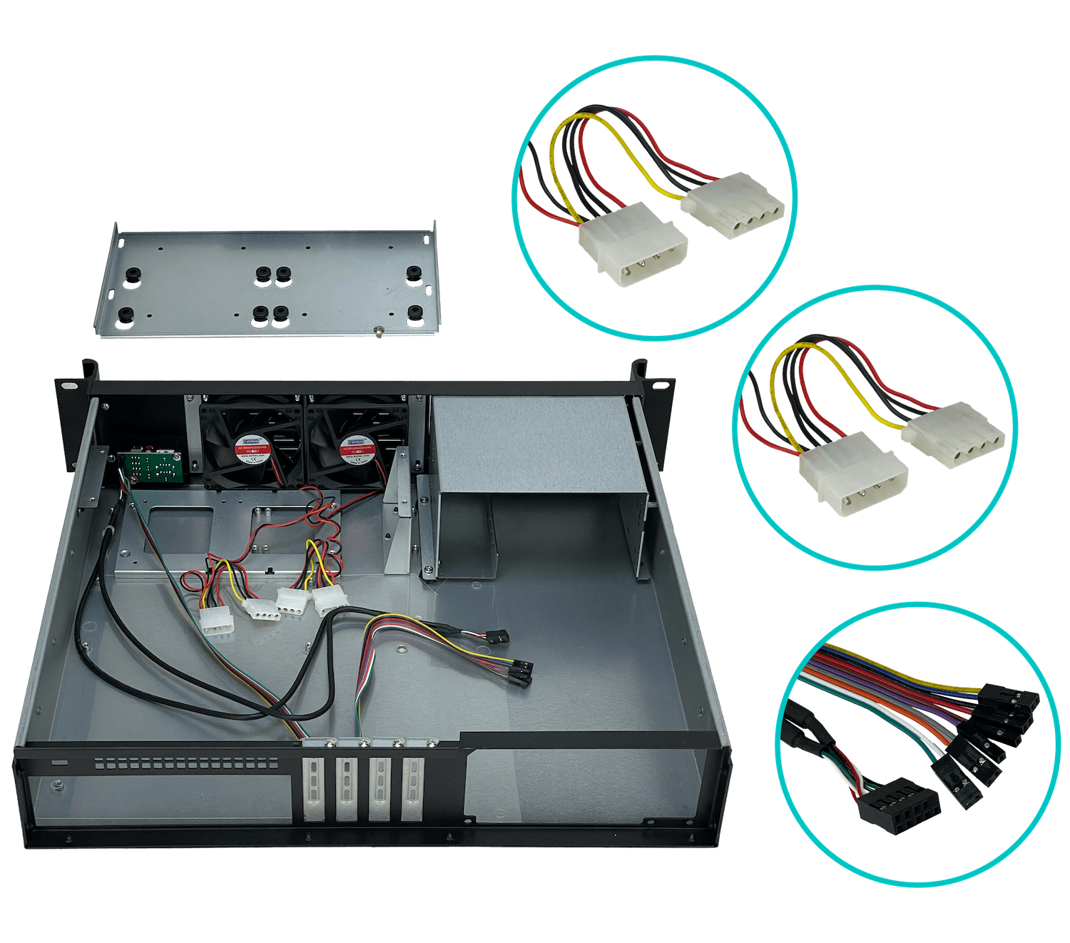 Case Rack LINKMADE RAG-2U 2U Micro ATX 4 PCI Low Profile sin Fuente ATX 4