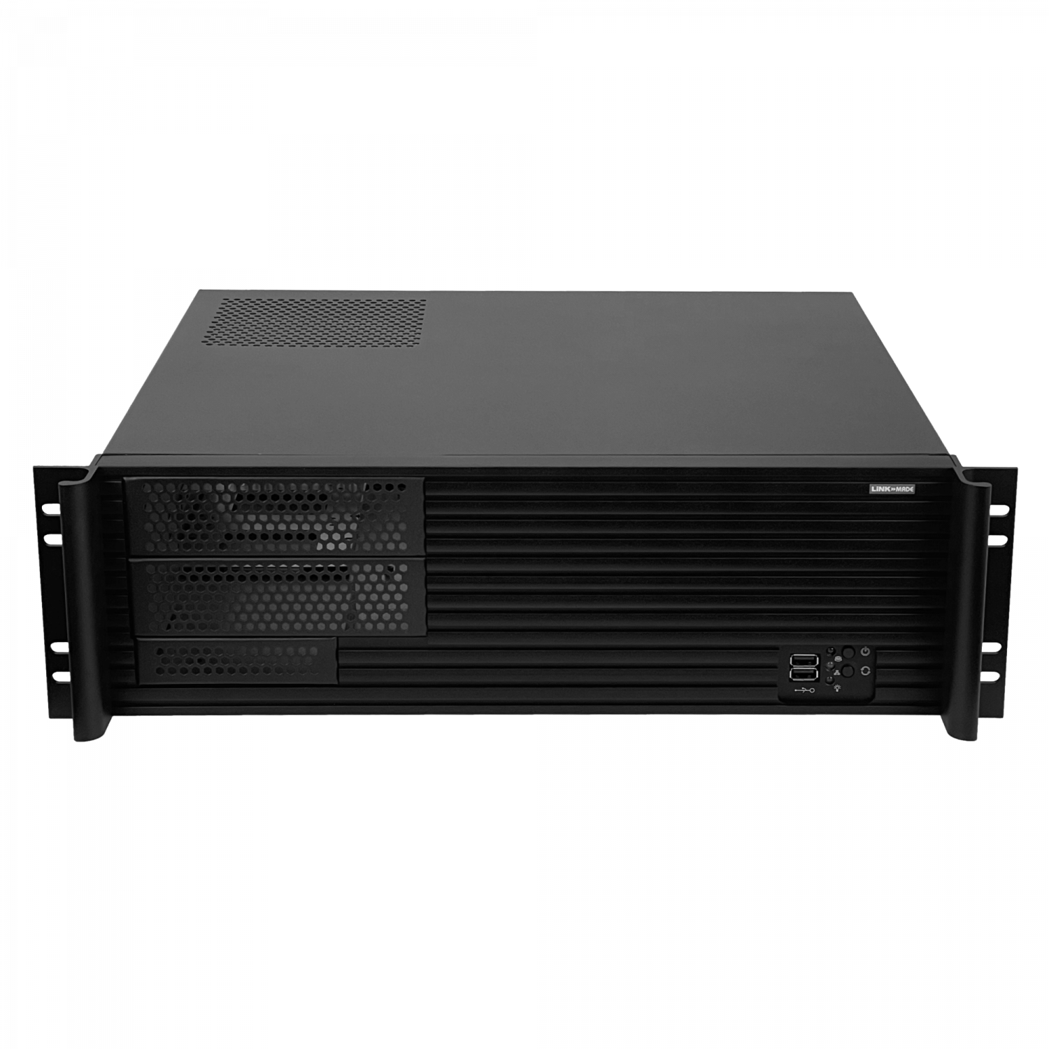 Case Rack LINKMADE RAG-3U 3U ATX MATX con 2 Ventiladores Requiere Fuente ATX 2