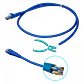 Cable Patch LINKMADE Cat6 Azul LSZH 1 metro Inyectado Multifilar - Miniatura 2
