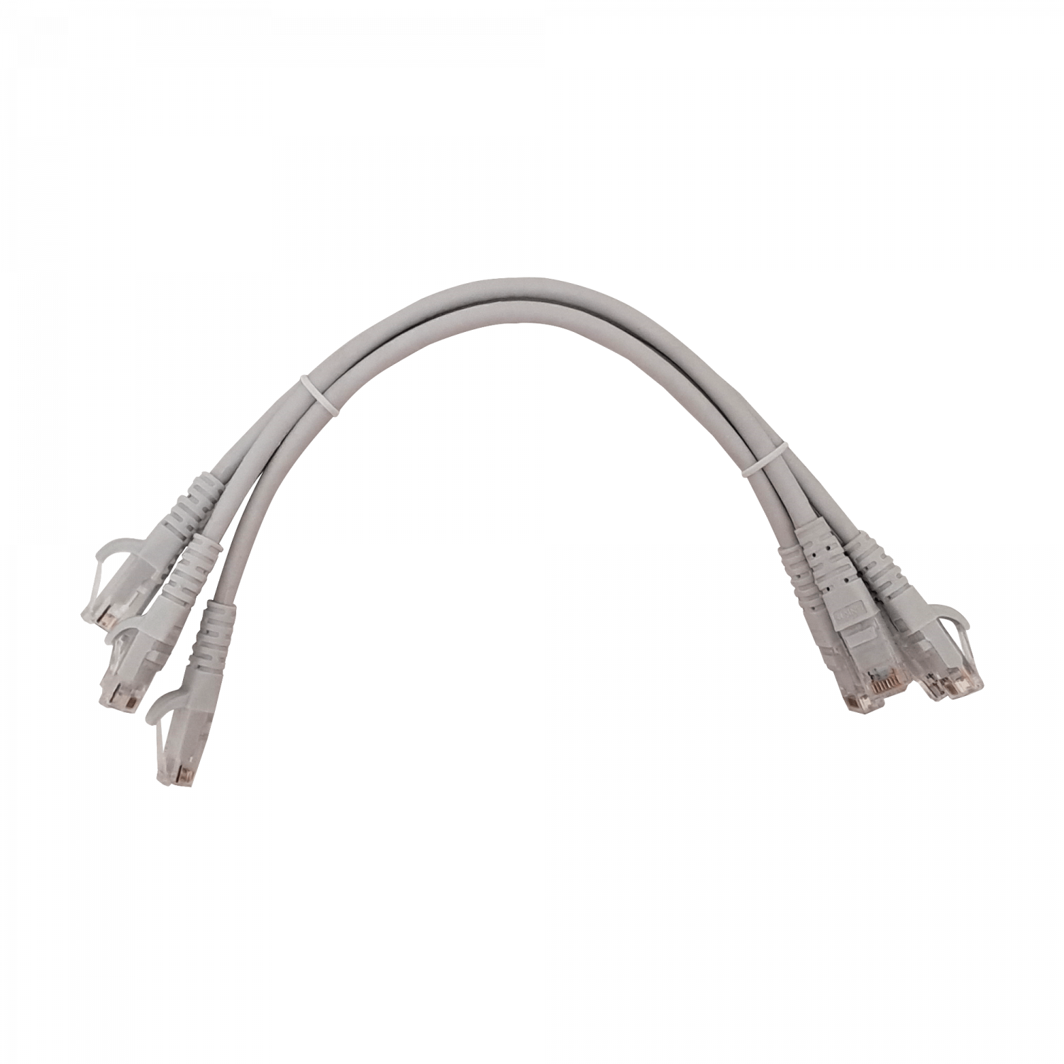Pack x4 Cable Patch LINKMADE Cat6 Gris 30cm LSZH Inyectado Multifilar 3