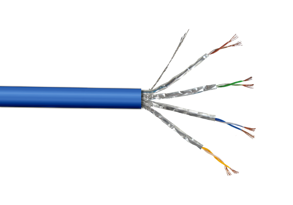 Cable Patch LINKMADE Cat6a U/FTP 5mt Azul LSZH Inyectado Multifilar 2