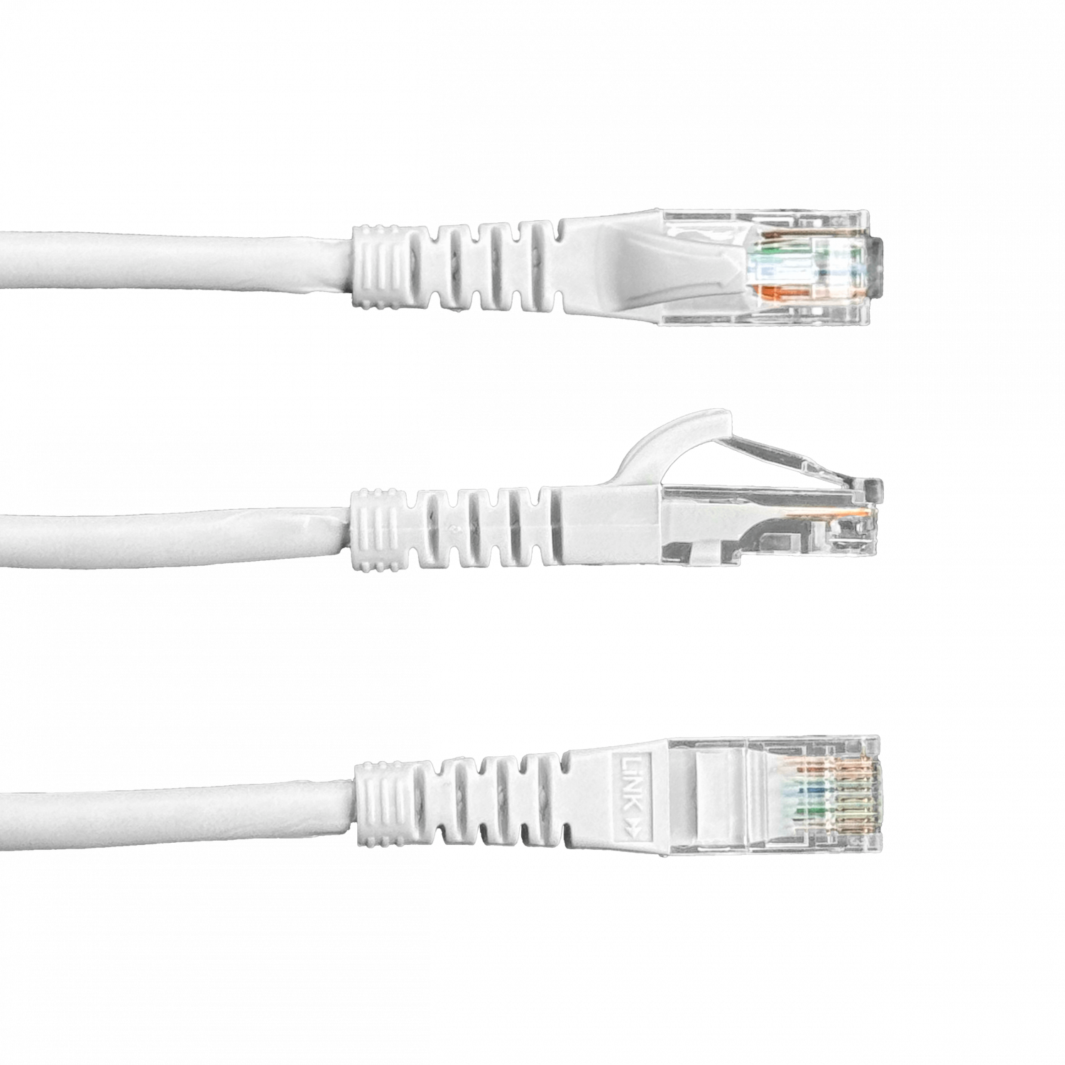 Pack x4 Cable Patch LINKMADE Cat5e Gris 30cm LSZH Inyectado Multifilar 3