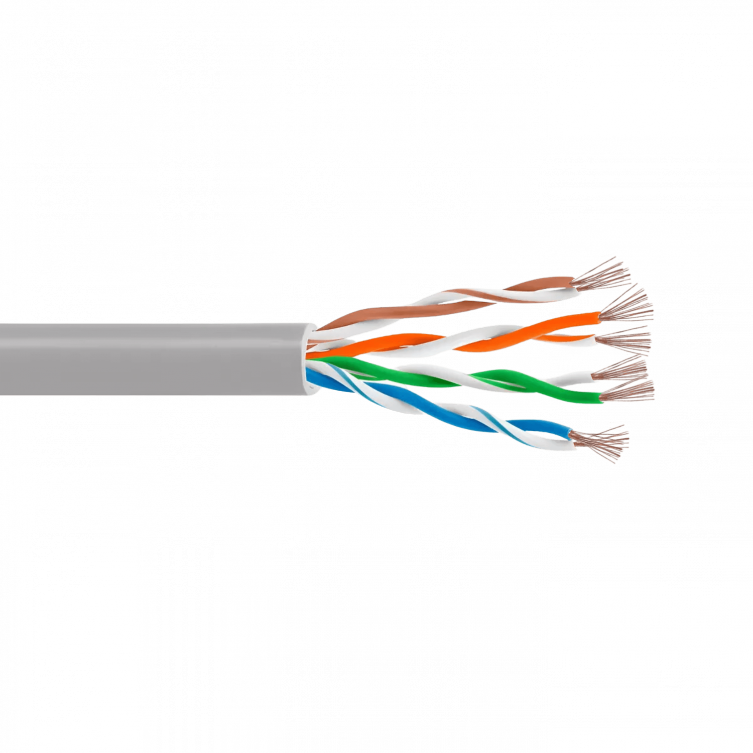 Pack x4 Cable Patch LINKMADE Cat5e Gris 30cm LSZH Inyectado Multifilar 4