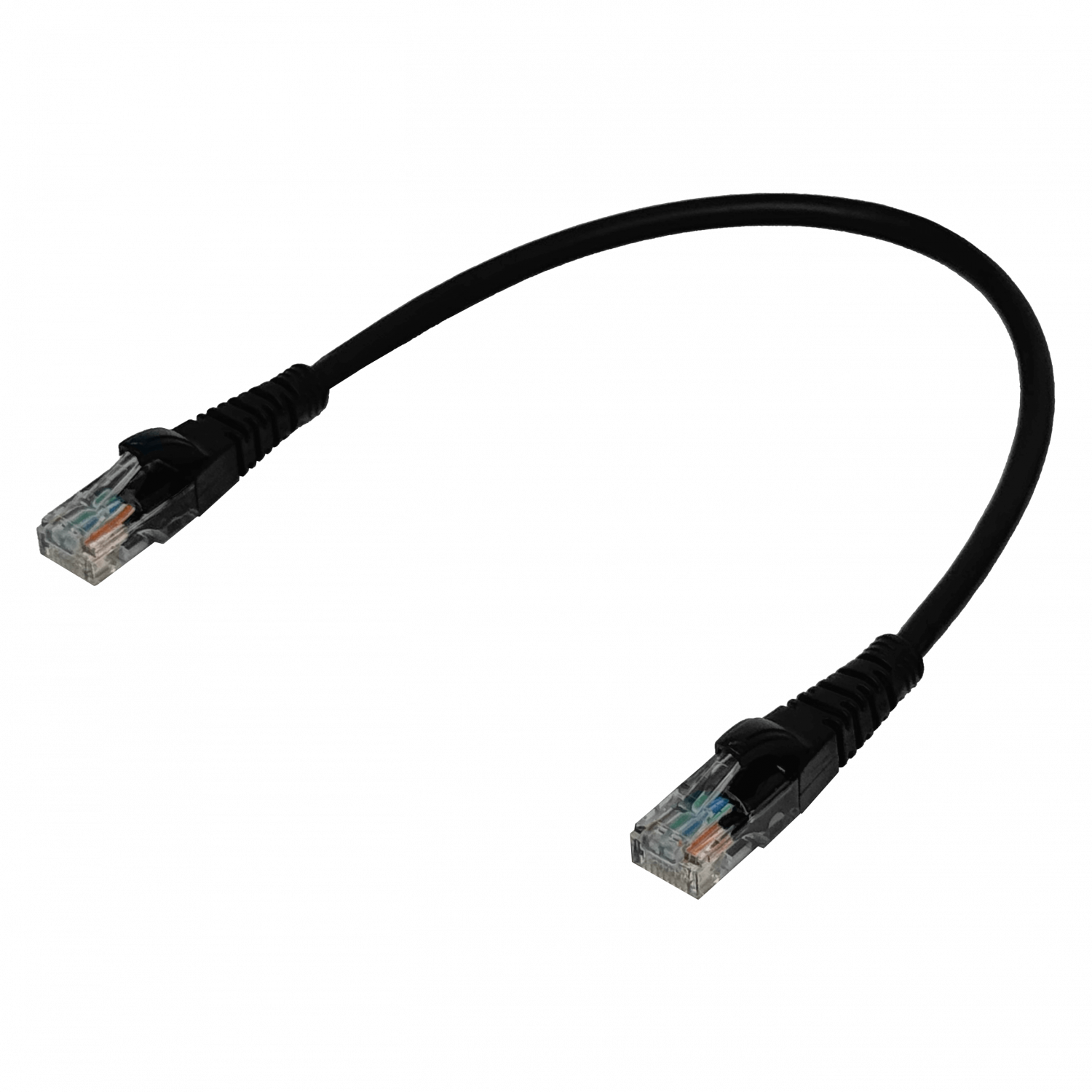 Pack x4 Cable Patch LINKMADE Cat5e 30cm Negro LSZH Inyectado Multifilar 3