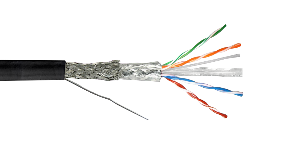 Cable SF/UTP Cat6 exterior unifilar 100 m, LINKMADE CBX6L-SFN1, negro, cobre 100 % 2
