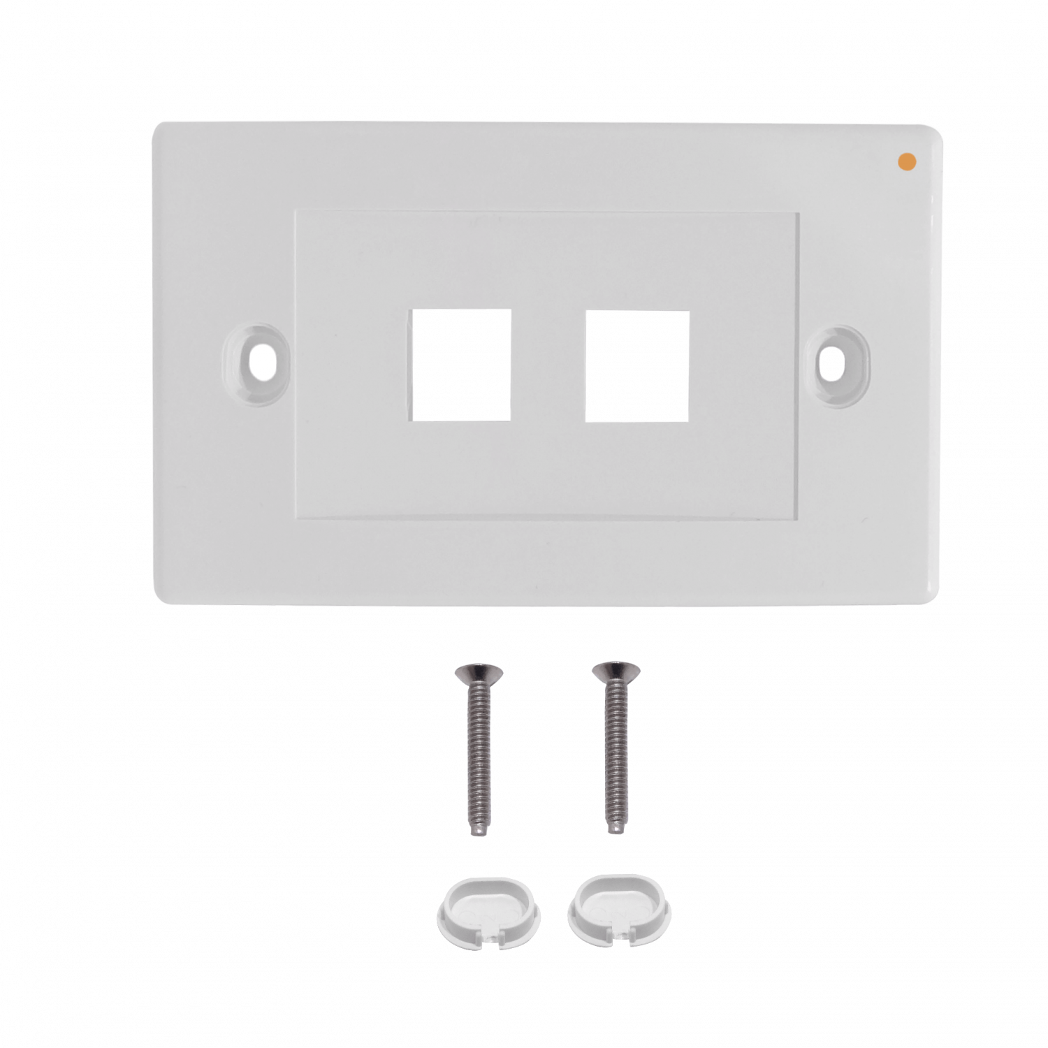 LINKMADE Blanco 2-Keystone Horizontal Faceplate 70x114mm 1