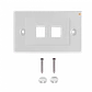 LINKMADE Blanco 2-Keystone Horizontal Faceplate 70x114mm - Miniatura 1