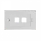 LINKMADE Blanco 2-Keystone Horizontal Faceplate 70x114mm - Miniatura 2