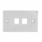 LINKMADE Blanco 2-Keystone Horizontal Faceplate 70x114mm - Miniatura 3