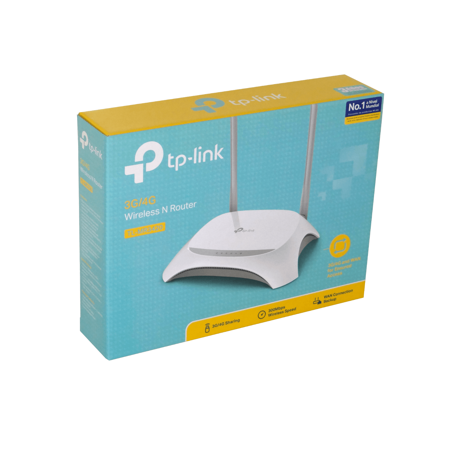 Router TP-Link TL-MR3420 Inalámbrico N 3G/4G de 300Mbps, Compatible 3G/4G y Ethernet, 1xWAN, 4xLAN 1