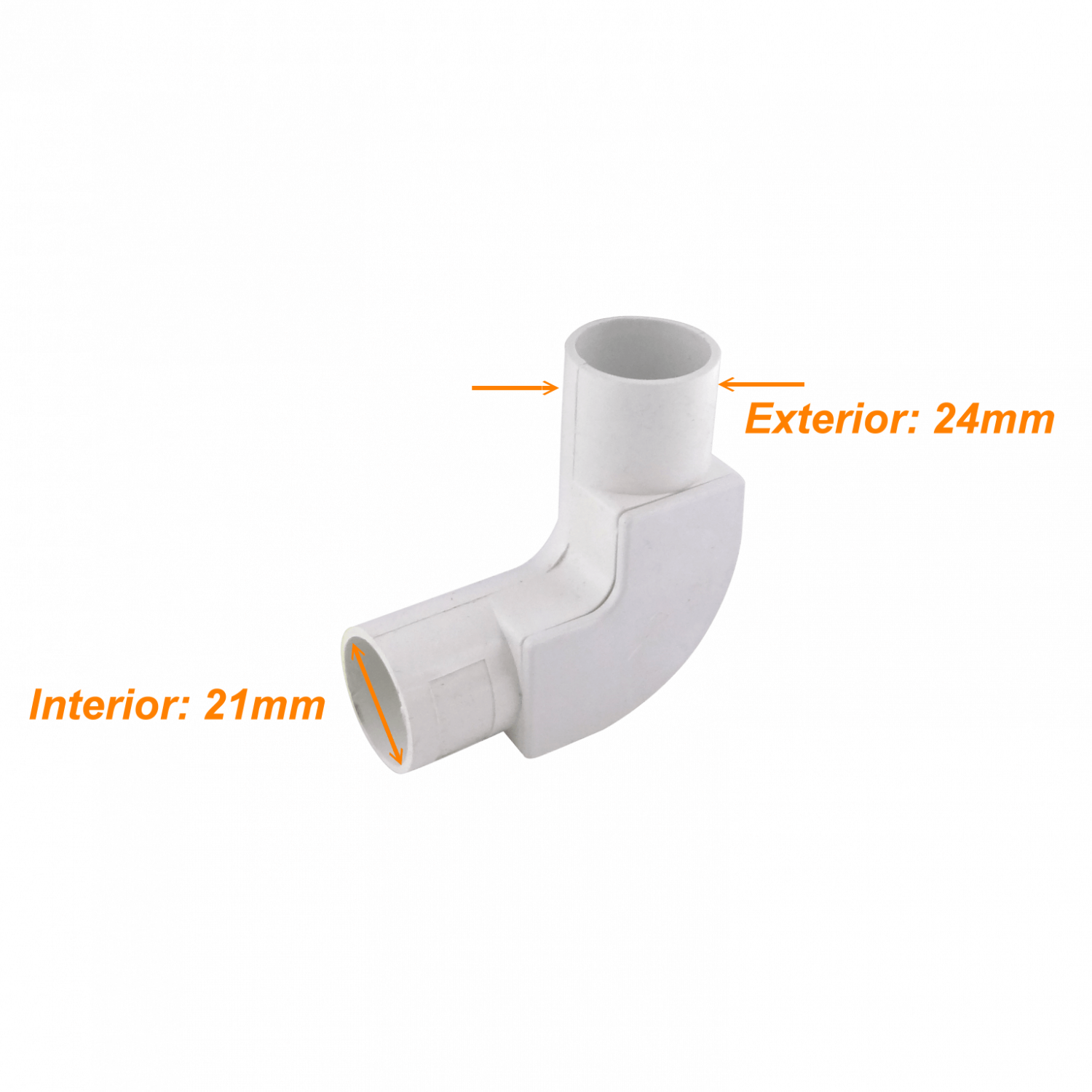 LINKCHIP 20mm Codo con Tapa para Tubo PVC Blanco 1