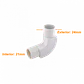 LINKCHIP 20mm Codo con Tapa para Tubo PVC Blanco - Miniatura 1