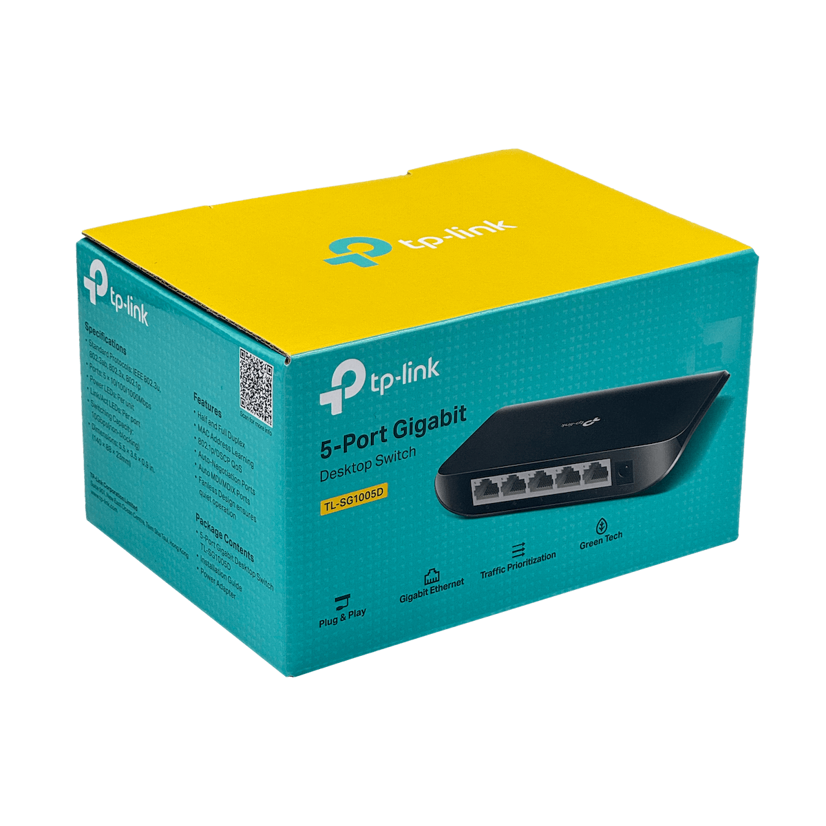 Switch TP-LINK TL-SG1005D 5 Puertos Gigabit, Auto MDI/MDIX, Compacto, Plug&Play, Fanless, No Adminis 3